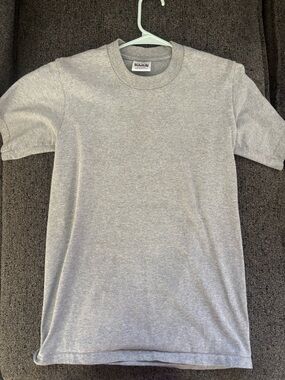 Mens Pro Club Heather Gray Crewneck Short Sleeve Tee